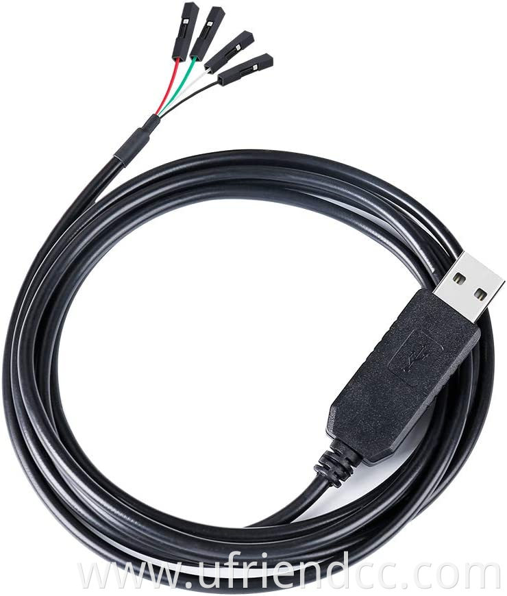 1 Meter USB to TTL Serial Port Cable RS232 0.1 Inch 4 Pin Female 3.3V Converter